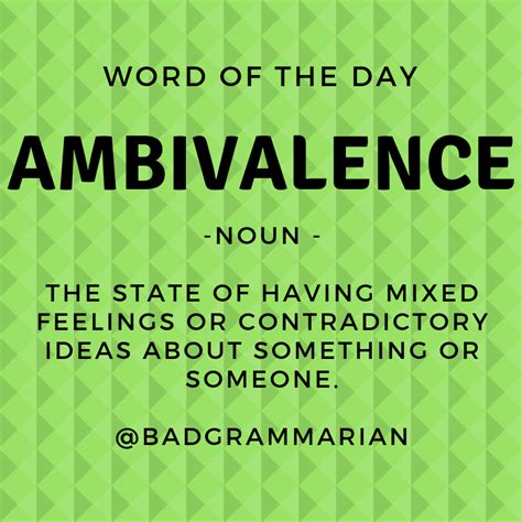 Word of the Day: ambivalence