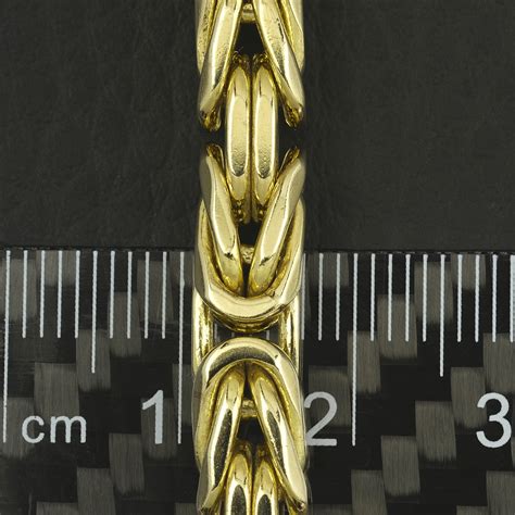 9ct Yellow Gold King Bracelet 8.25″ 6mm - Britannia Jewellery