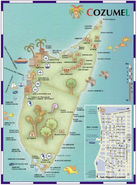 Cozumel, Mapa cozumel, Viajes en mexico