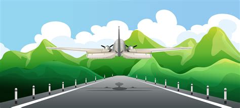 Airplane Taking off the Runway 361434 Vector Art at Vecteezy