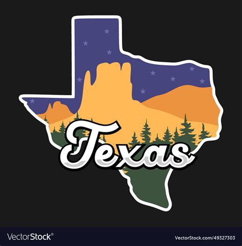 Texas the lone star state Royalty Free Vector Image