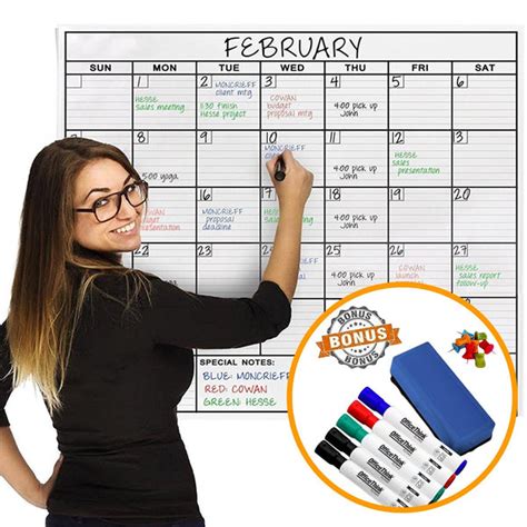 Laminated Jumbo Calendar 36" x 48" (Monthly) - OfficeThink