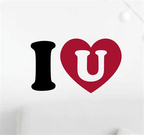 I heart U Wall Sticker - TenStickers