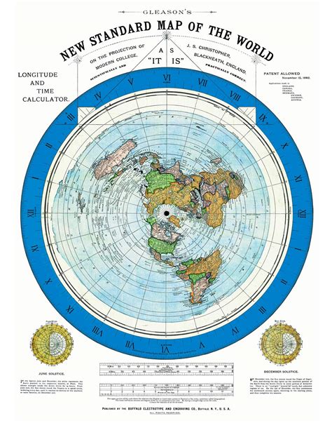 Buy 1892 Flat Earth - Alexander Gleason's New Standard of the World 24 ...