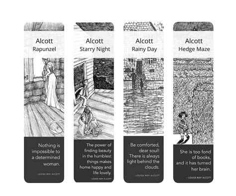 Literary Quote Bookmarks Set of Four Bookish Bookmarks Mix | Etsy