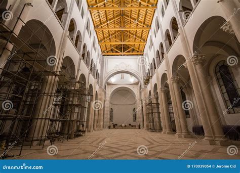 Interior of the Cathedral of Saint Mother Teresa with Its Altar, Under Construction. Editorial ...