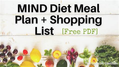 Printable Mind Diet Food List