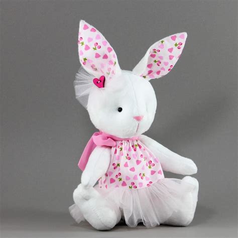 Plush Bunny Toy for Toddler. Easter Rabbit Decor. Pink Bunny Stuffed Animal - Etsy