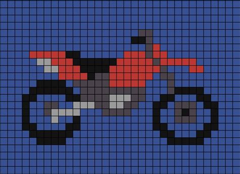 Motorbike/Motorcycle Pixel Art | Punto de cruz, Dibujitos sencillos ...