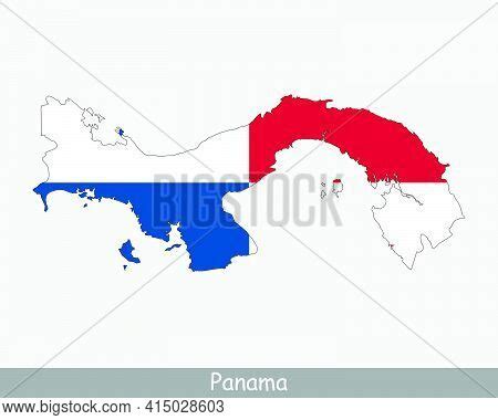 Panama Flag Map. Map Vector & Photo (Free Trial) | Bigstock