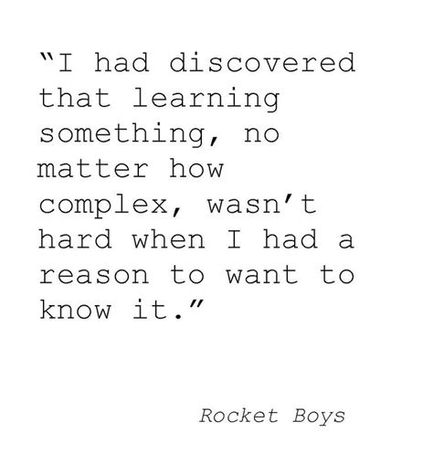 Rocket Boys Quotes. QuotesGram