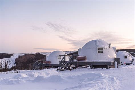 Borealis Basecamp is a luxury glamping resort in Fairbanks Alaska, boasting a total of 15 igloos ...