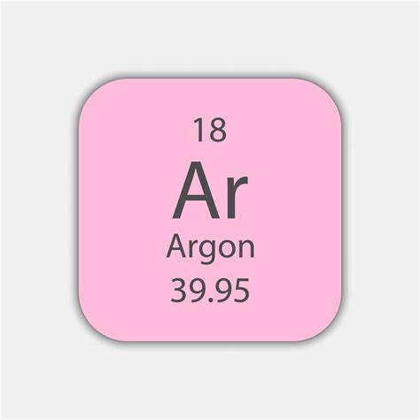 Argon symbol. Chemical element of the periodic table. Vector illustration. 17768545 Vector Art ...