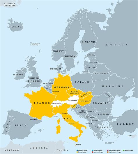 Landlocked Countries In Europe Map - Davida Francoise