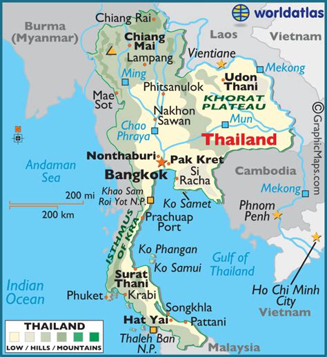 Thailand Maps & Facts | Thailand map, Thailand, Map