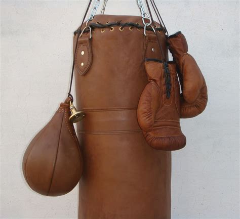 Boxing Punch Bag Set | Tan Leather – GEOFF 1912