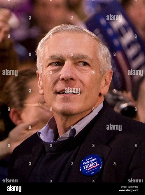 General Wesley Clark pictured at a Hillary Clinton supporter rally at Greenspun Middle School in ...