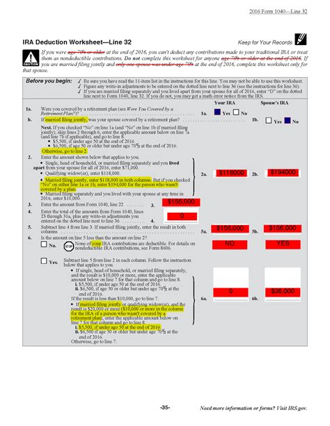 Ira Deduction Worksheet 2018 — db-excel.com