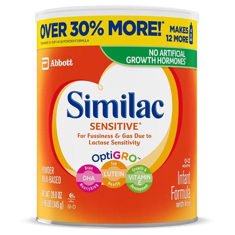 Similac Sensitive with Iron Powder Baby Formula, 29.8 oz Can - Walmart ...