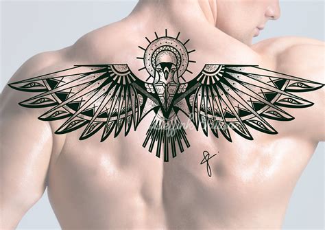 Philippine Eagle back piece tattoo design Agila Sinag Tribal Art Visayan, Kalinga tattoo ...