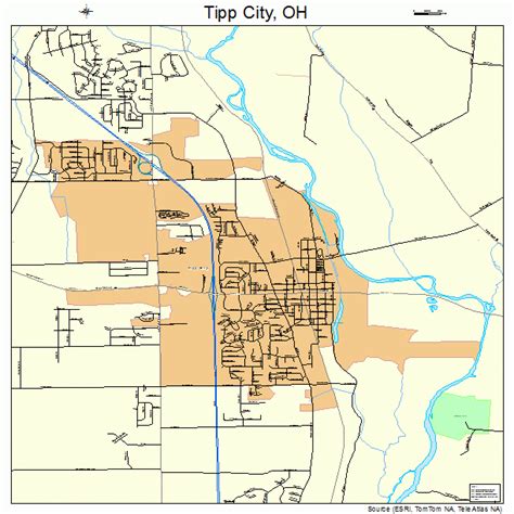 Tipp City Ohio Street Map 3976876