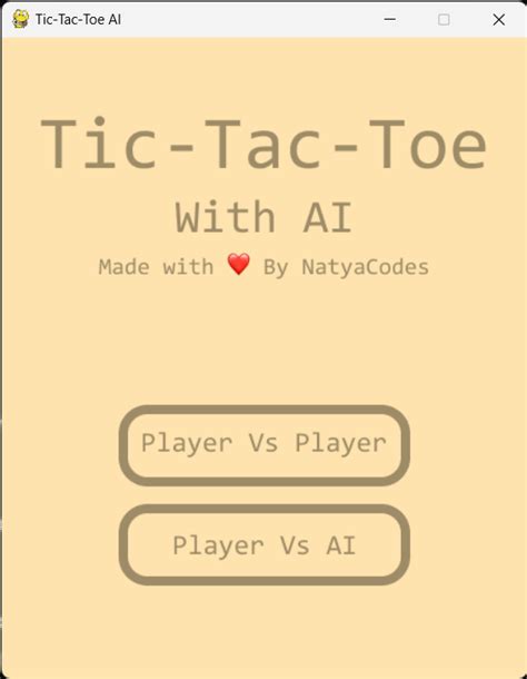 GitHub - studiousgamer/Tic-Tac-Toe-AI: A Tic Tac Toe game made with python which has a built in AI