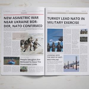 Indesign Global Newspaper Template - Etsy