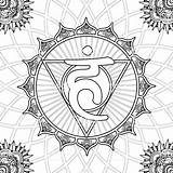 Chakra Mandala Coloring Page Sketch sketch template