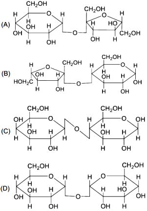 A disaccharide X cannot be oxidised by bromine water. The acid hydrolysis of X leads to a ...