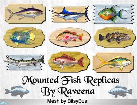 The Sims Resource - Mounted Fish Replicas