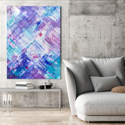 Purple Paintings Canvas, Wall Art Canvas Painting, Abstract Canvas Art ...