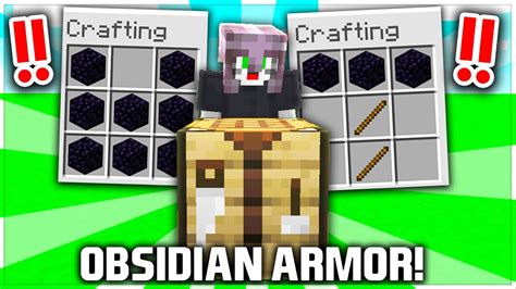 Obsidian Armor AND Tools In Minecraft?! - YouTube