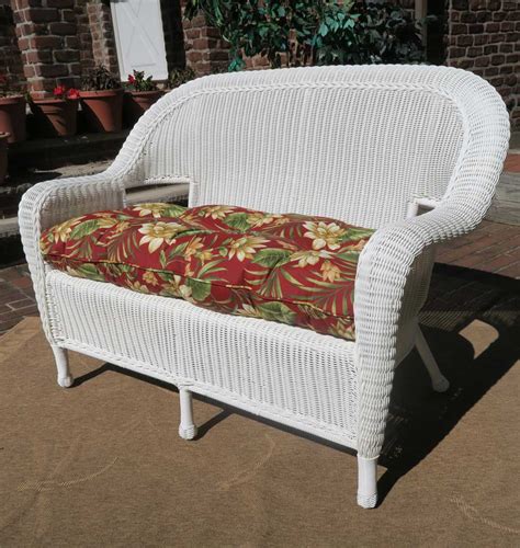 White Resin Wicker Outdoor Sofa | Baci Living Room