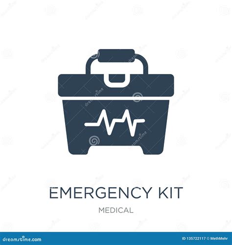 Emergency Kit Icon in Trendy Design Style. Emergency Kit Icon Isolated on White Background Stock ...