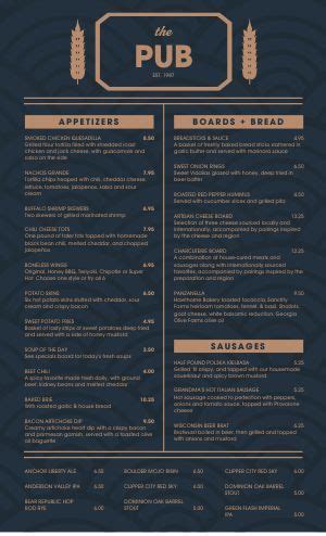 30 Best Pub Food Menus images in 2020 | Menu maker, Pub food, Menu template