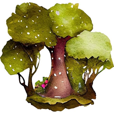 Free Fairy Forest Watercolor Clipart 23209346 PNG with Transparent ...