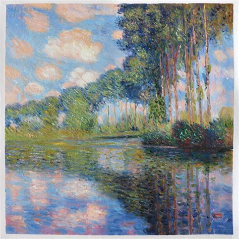 Poplars on the Banks of the River Epte - Claude Monet hand painted oil painting reproduction ...