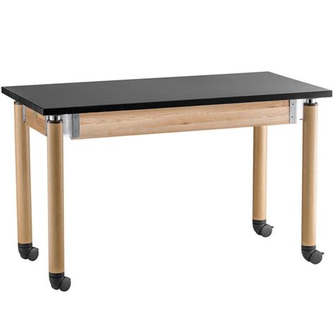 National Public Seating Height Adjustable Mobile Science Lab Table with ...