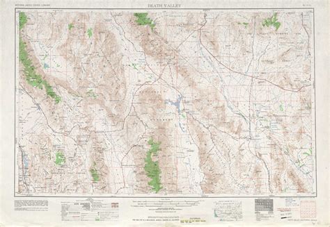 Death Valley topographic map, CA, NV - USGS Topo 1:250,000 scale