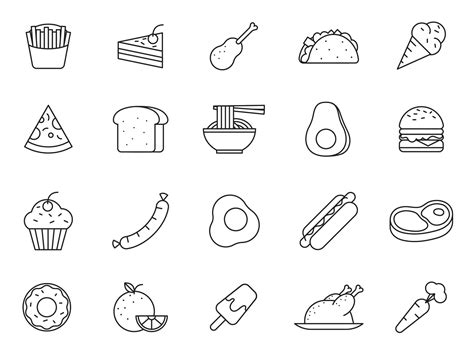 20 Free Food Vector Icons (AI)