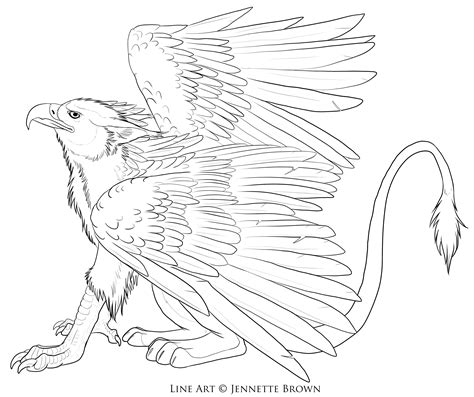 Free Griffin Lineart by sugarpoultry on DeviantArt