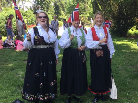 17th of May celebration. Traditional bunad - norwegian folk clothing ...