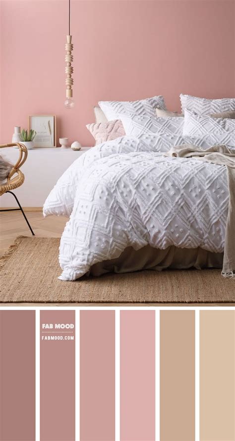 Dusty Rose and Taupe Bedroom Color Scheme