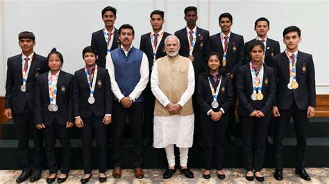 See Pics: PM Narendra Modi meets Youth Olympic Games medal winners