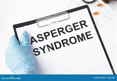 Card with the Name of the Diagnosis - Asperger Syndrome. Selective ...