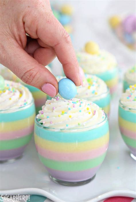 Pastel Rainbow Gelatin Cups – an easy spring dessert that’s simple, kid-friendly, and s ...