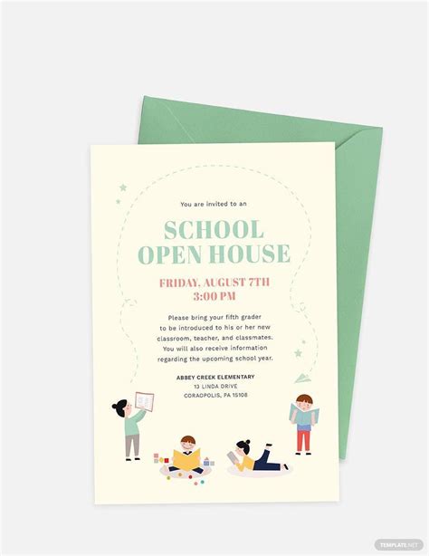 Free Printable School Invitation to Customize Online