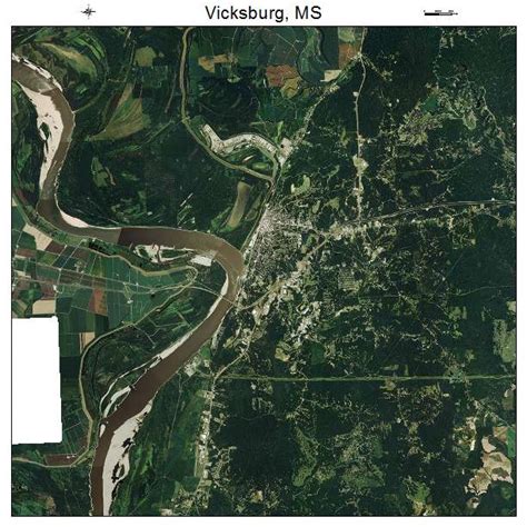 Aerial Photography Map of Vicksburg, MS Mississippi