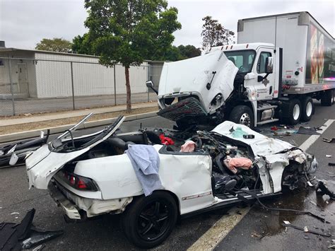 Big Rig Collision with Two Cars in Santa Ana Leaves Two with Serious ...