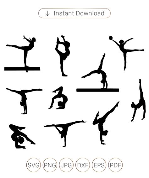 Gymnast SVG Gymnastics SVG Gymnastics Silhouette Gymnastics - Etsy UK